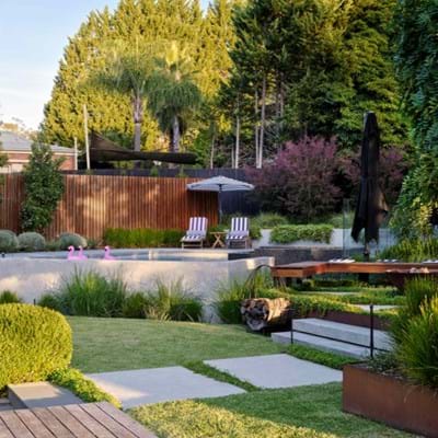 Esjay Landscapes + Pools - Park Orchards Project, Residential Landscape Construction $100,000-$300,000 Image by Erik Holt | Landscaping Victoria