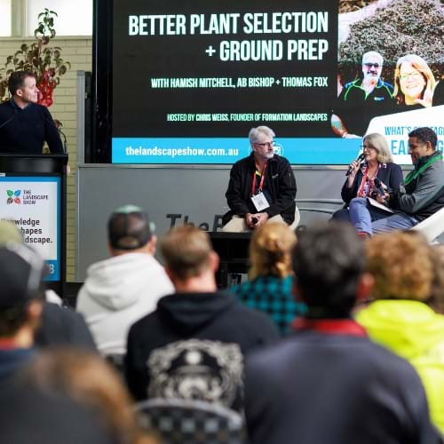 Crowds packed out the seminar sessions in the Learning Hub at The Landscape Show 2026